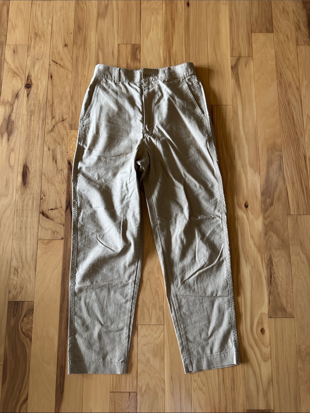 NWOT Uniqlo Linen/Cotton Tapered Pants - Tan - XS